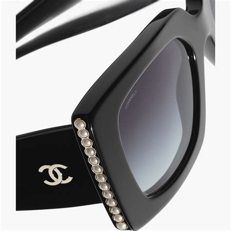 chanel sunglasses pearl on side 55234|CHANEL Sunglasses: Square Sunglasses, metal & glass pearls .